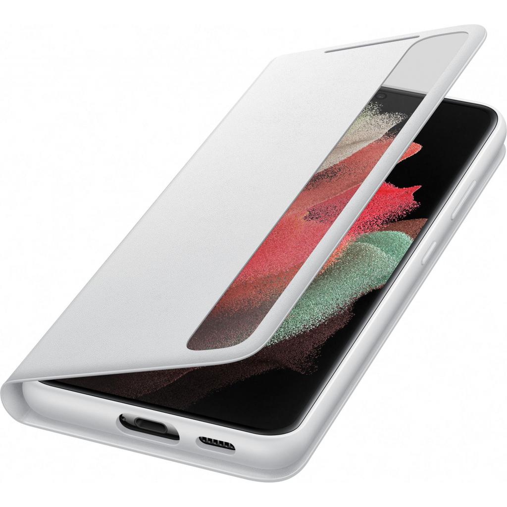 Чохол до мобільного телефона Samsung Smart Clear View Cover Galaxy S21 Ultra Light Gray (EF-ZG998CJEGRU) - зображення 3