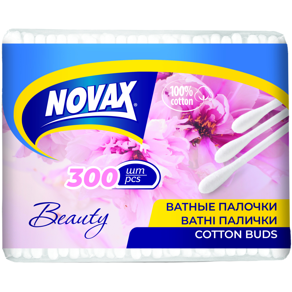 Ватні палички Novax 300 шт. (4751023298856) - зображення 1