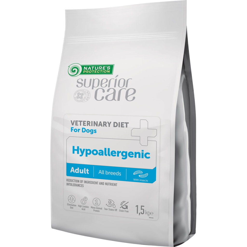 Сухий корм для собак Nature's Protection VD Hypoallergenic Insect Adult All Breed Dogs з білком комах 1.5 кг (NPSCVET47578) - зображення 1