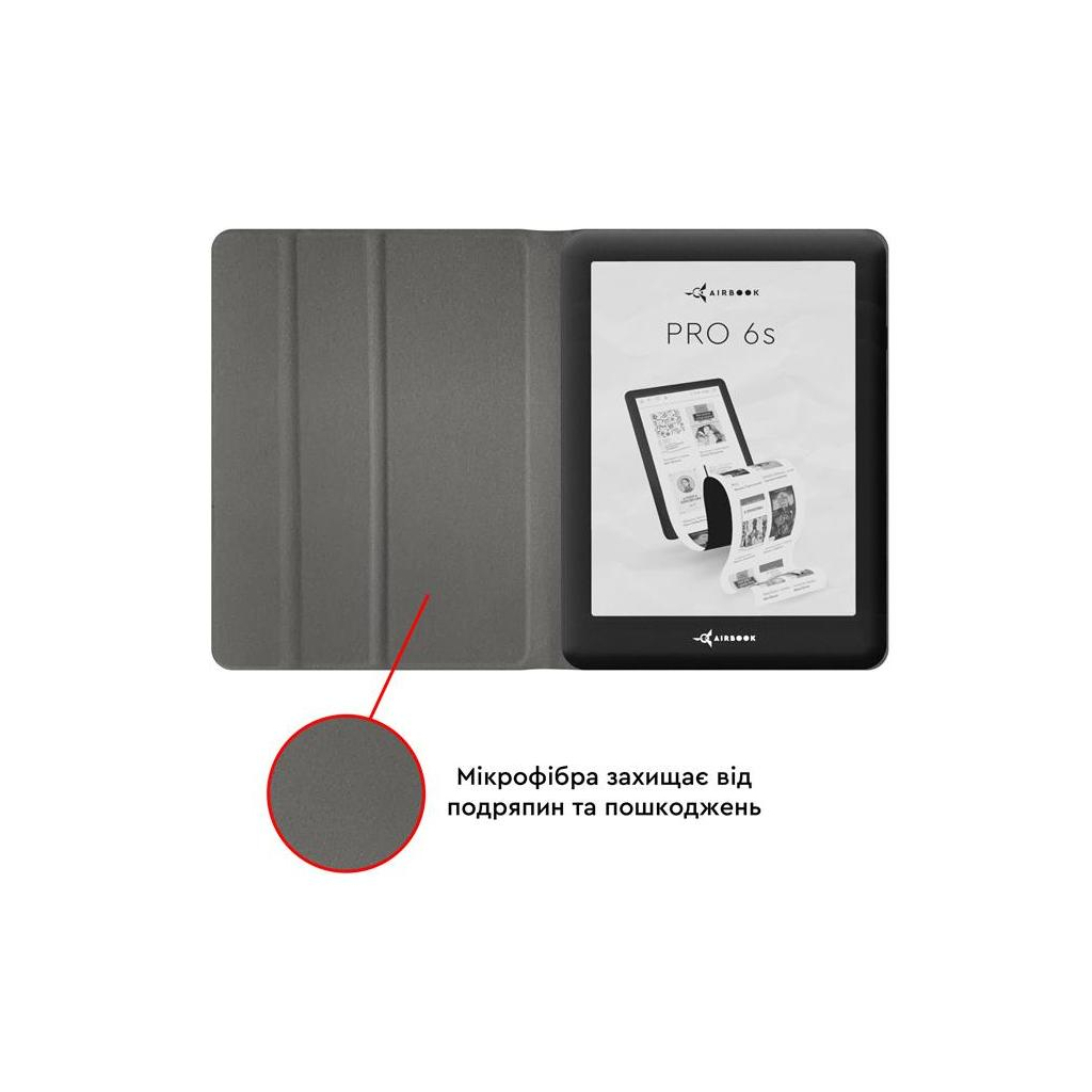 Чохол до електронної книги AirOn Premium AIRBOOK PRO 6S black (4821784627011) - зображення 4