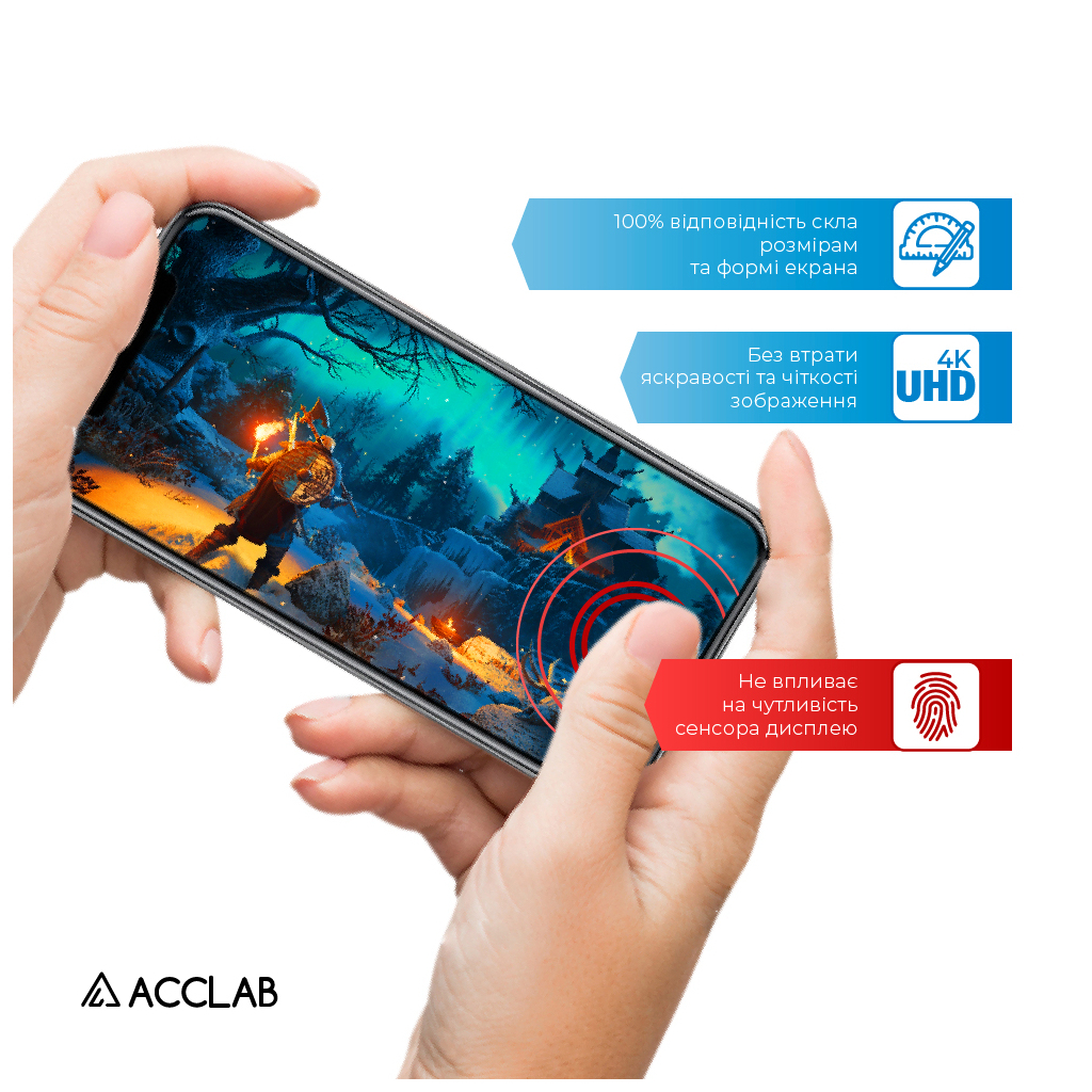 Скло захисне ACCLAB Full Glue Tecno Camon 17P (1283126515828) - зображення 5