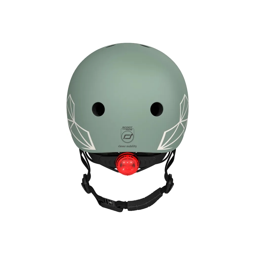 Шолом Scoot&Ride 45-51см , зелений, з ліхтариком (SR-181206-GREENLINES) - изображение 5