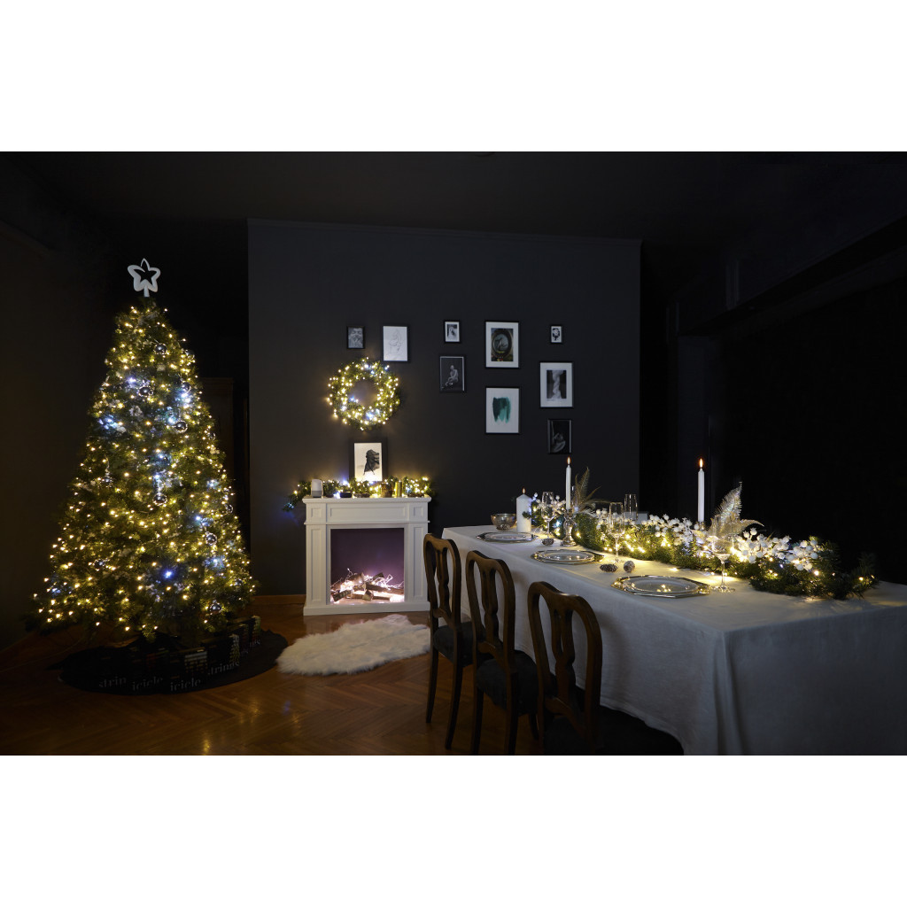 Гірлянда Twinkly Smart LED Strings RGBW 400, BT+WiFi, Gen II, IP44, кабель ч (TWS400SPP-BEU) - зображення 7