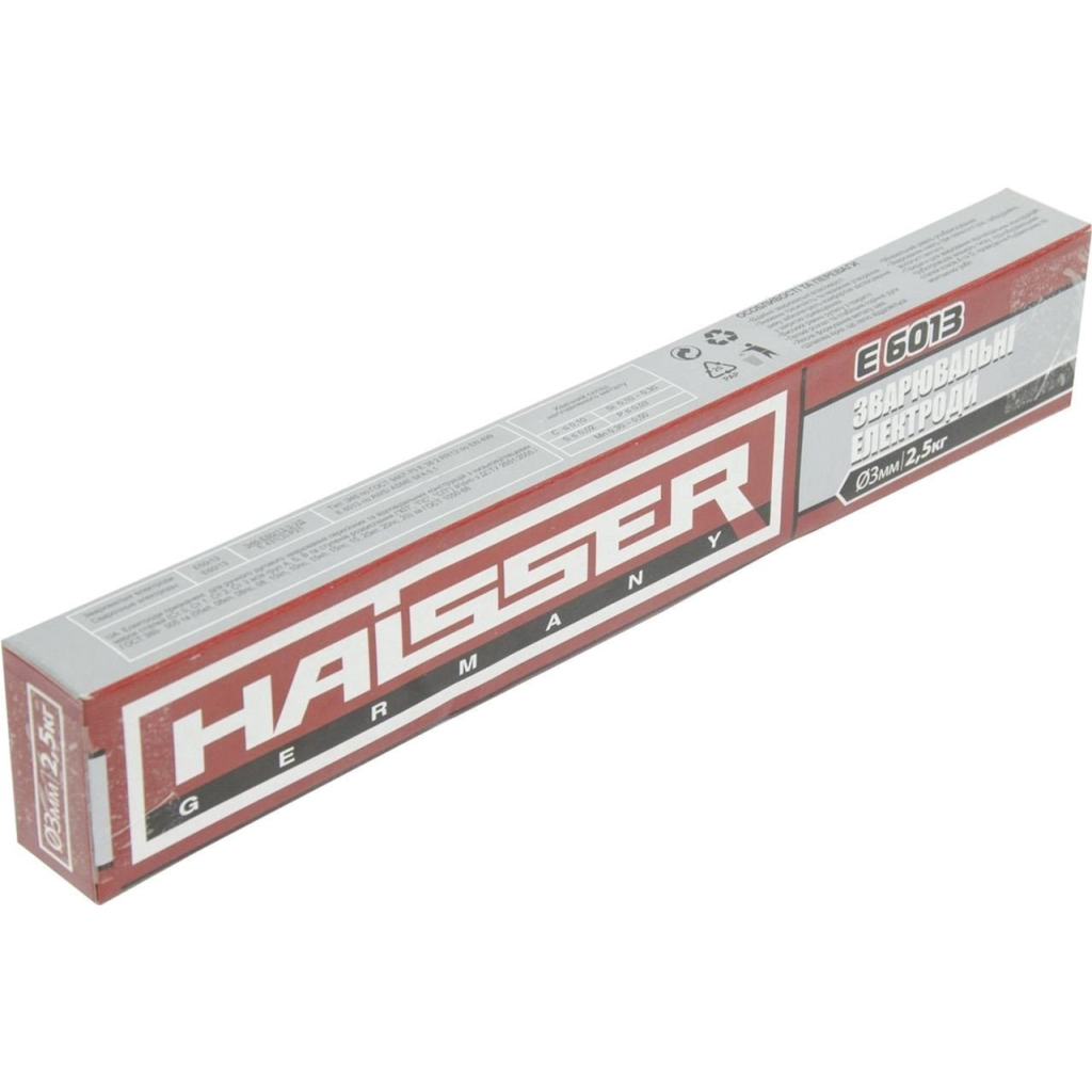 Електроди HAISSER E 6013, 3.0мм, упаковка 2.5кг (63816) - изображение 1