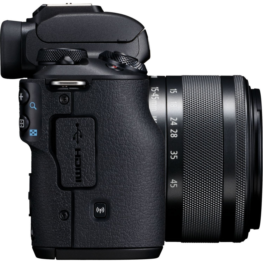 Цифровий фотоапарат Canon EOS M50 + 15-45 IS STM + 22 STM Double Kit Black (2680C055) - зображення 7