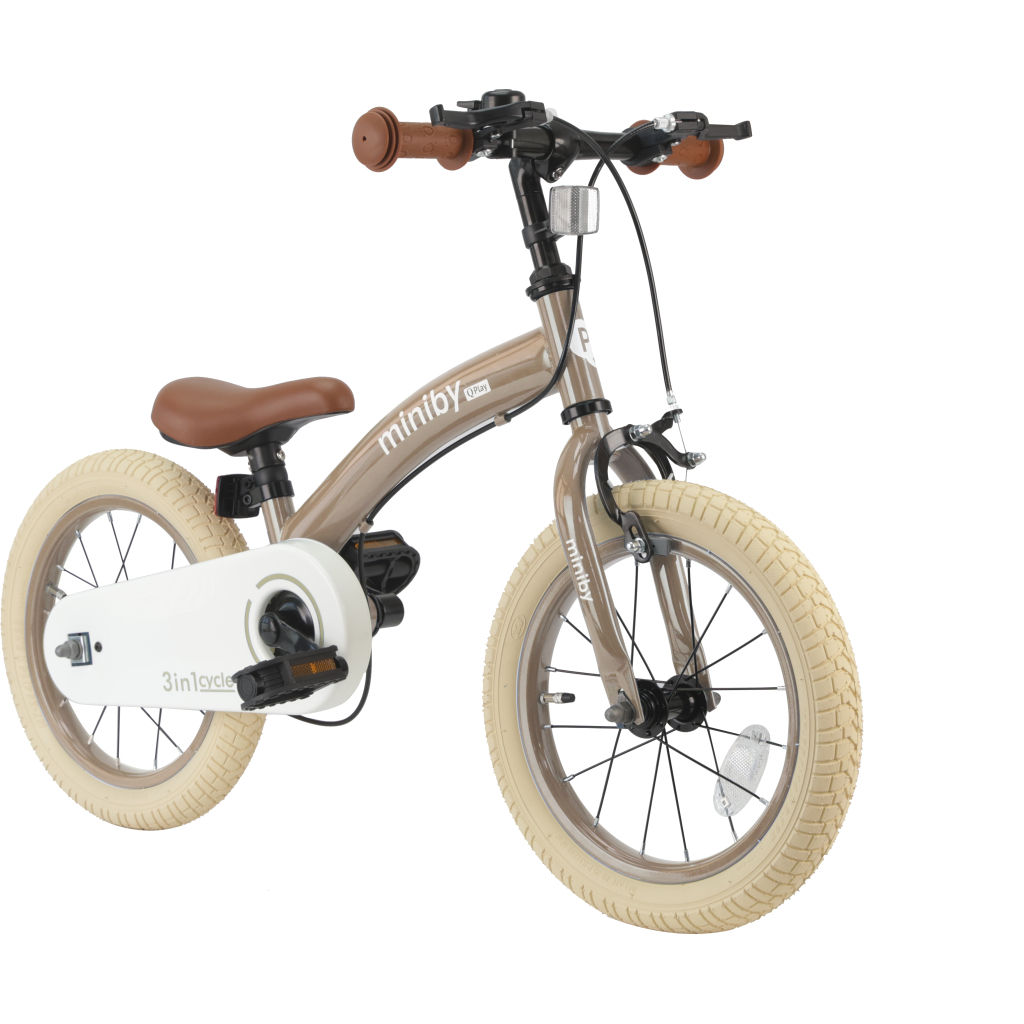 Дитячий велосипед QPlay Miniby 3 в 1 /14" Nude Pink Велосипед - біговел (CB01MiniByNewPink) - зображення 3