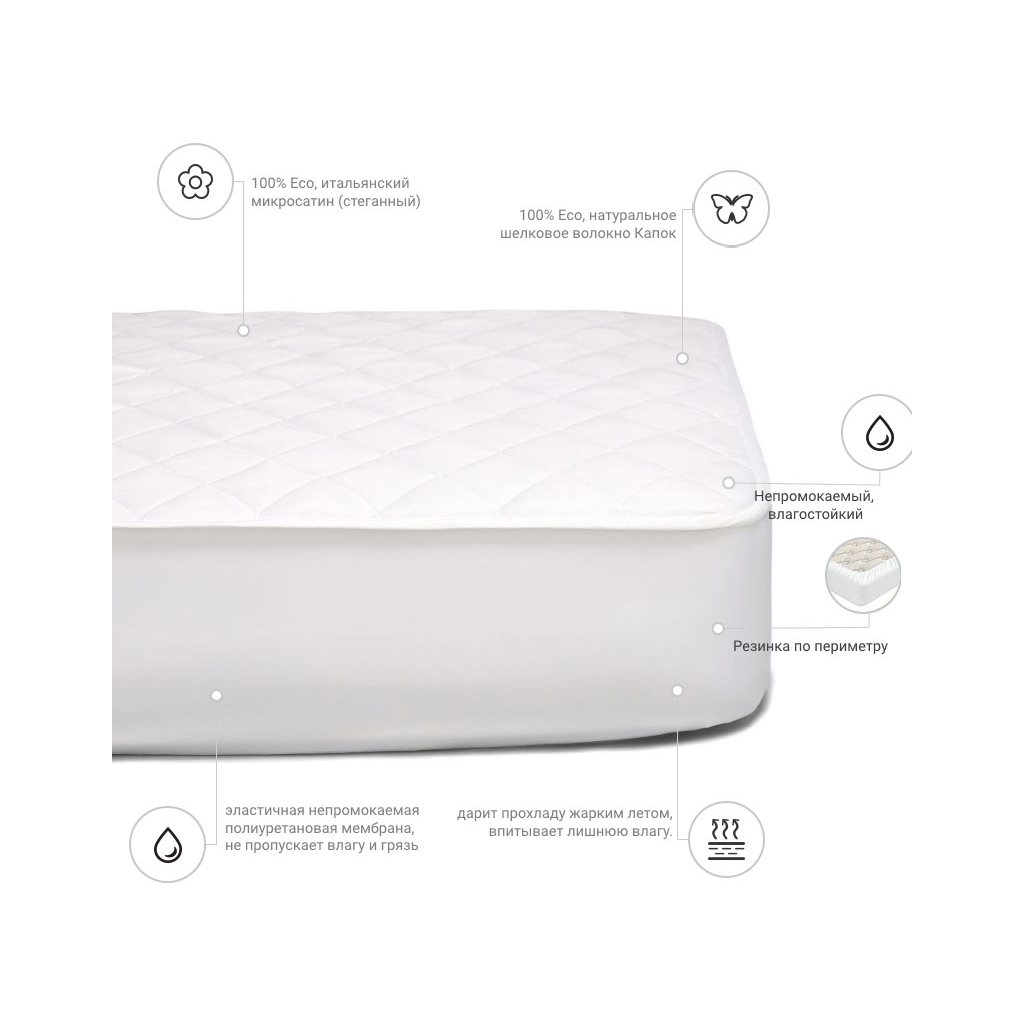 Наматрацник MirSon Стандарт Silk 294 200x200 (2200000352354) - зображення 3