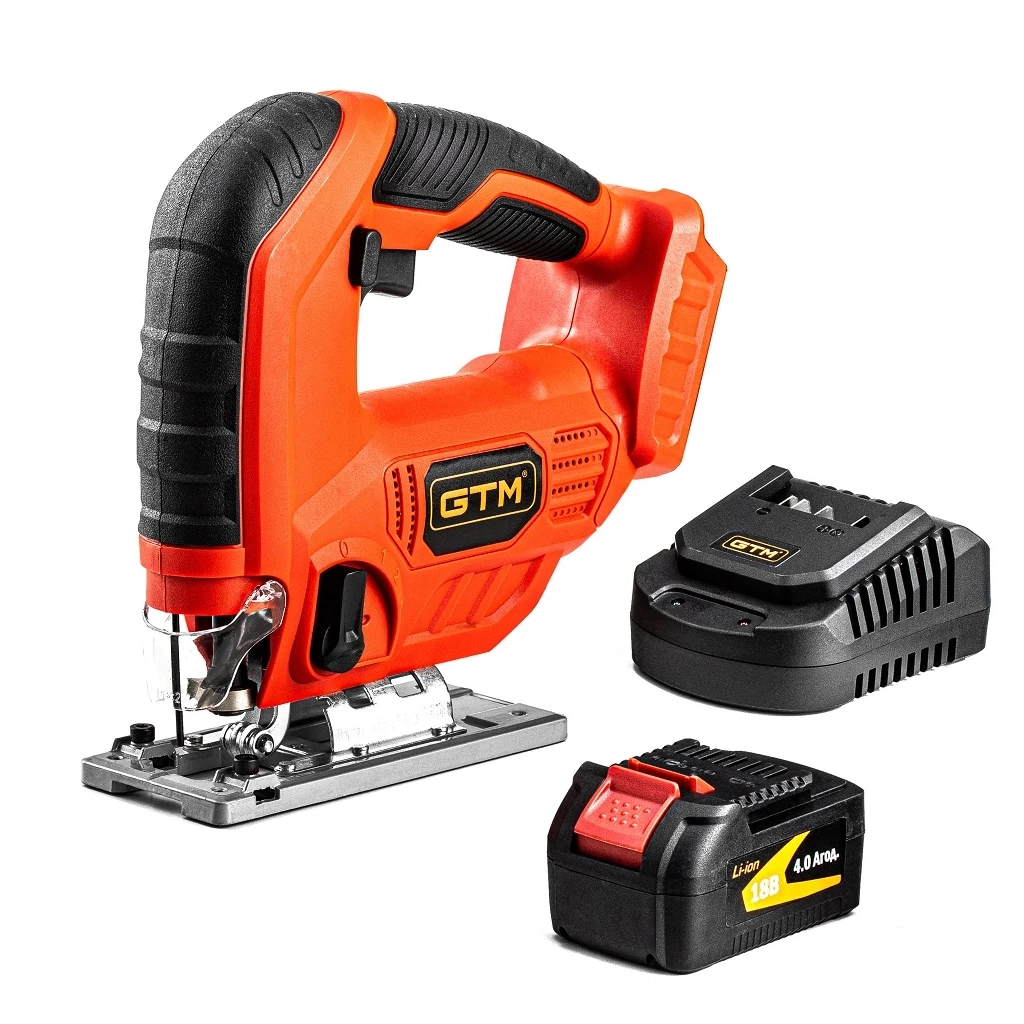 Електролобзик GTM JS18/65 18V, 4Ah, 0-2500ход/хв, Quick Fix (JS18/65_KIT) - изображение 1