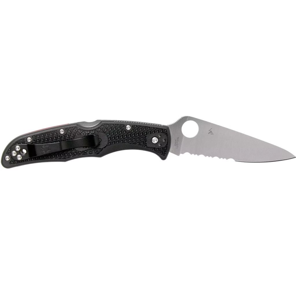 Ніж Spyderco Endura 4 Thin Red Line напівсеррейтор (C10FPSBKRD) - зображення 2