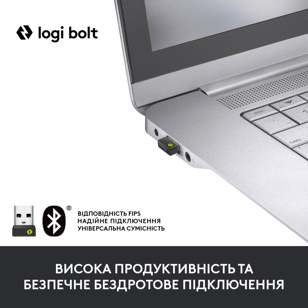 Мишка Logitech Lift Vertical Ergonomic Wireless/Bluetooth for Business Off-white (910-006496) - зображення 2