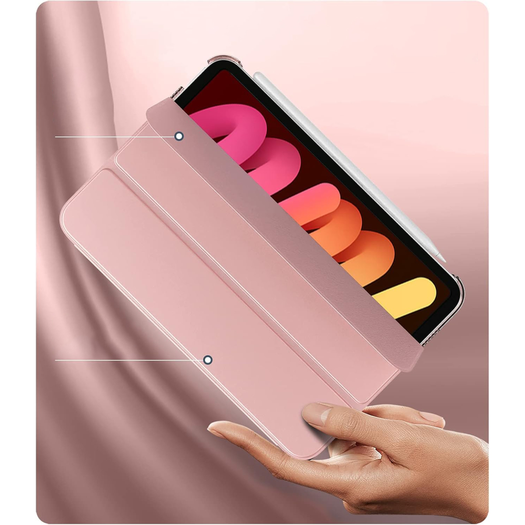 Чохол до планшета BeCover Tri Fold Hard Apple iPad Mini 7 2024 Rose Gold (712456) - зображення 2