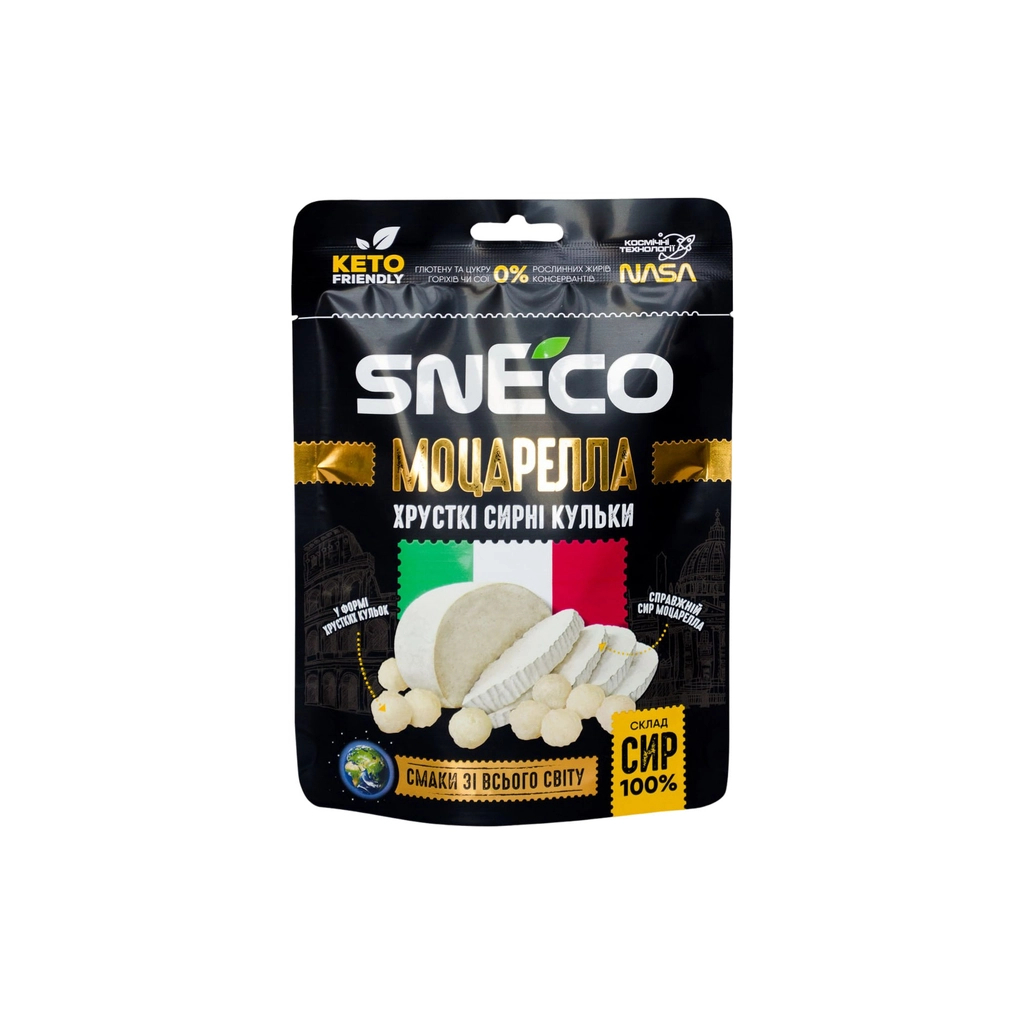 Сир сушений snEco Моцарелла 28 г (4823095809190) - зображення 1