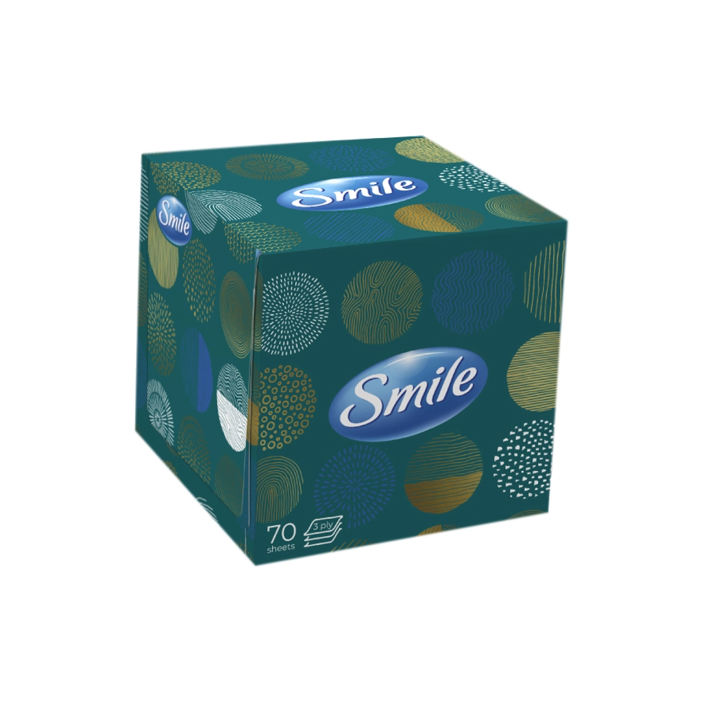 Серветки косметичні Smile 3 шари 70 листів Дизайн коробки в асортименті (4823071661996) - изображение 3