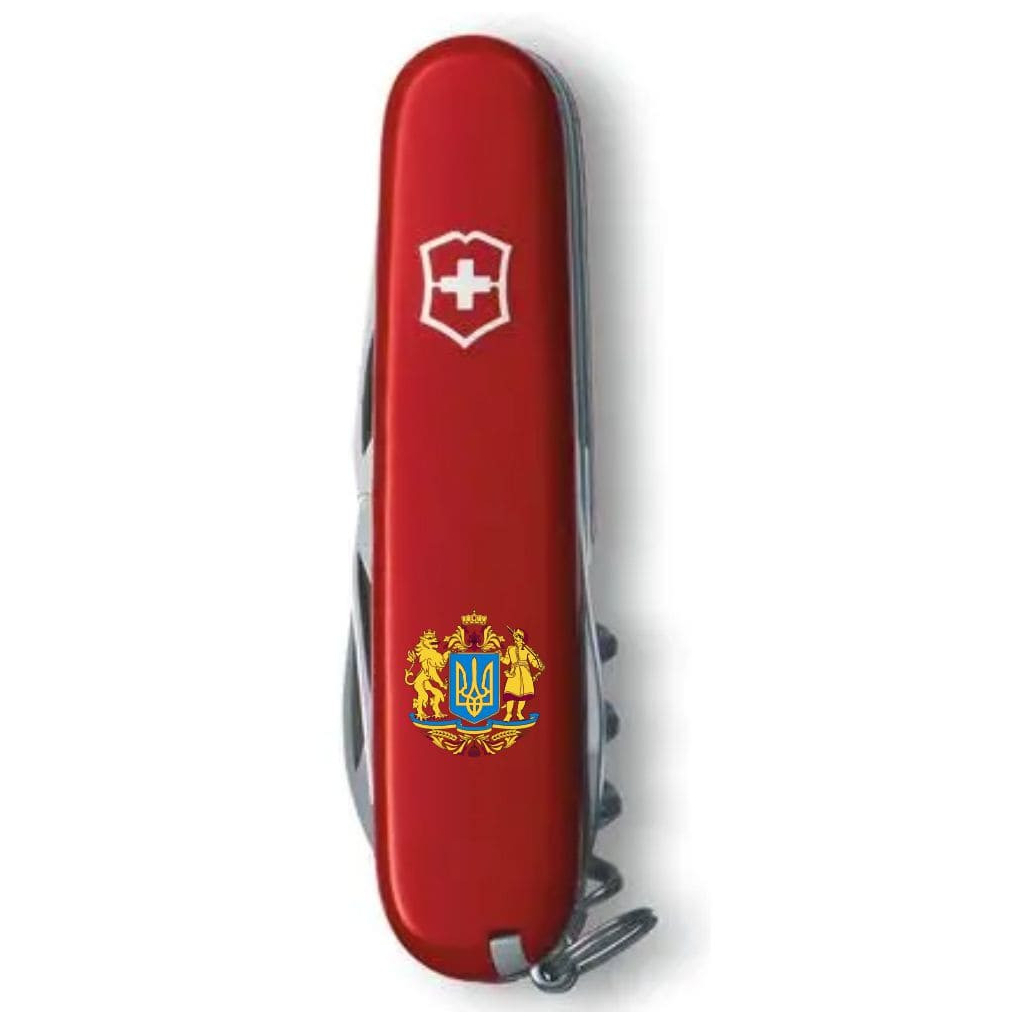 Ніж Victorinox Climber Ukraine Red "Великий Герб України" (1.3703_T0400u) - зображення 5