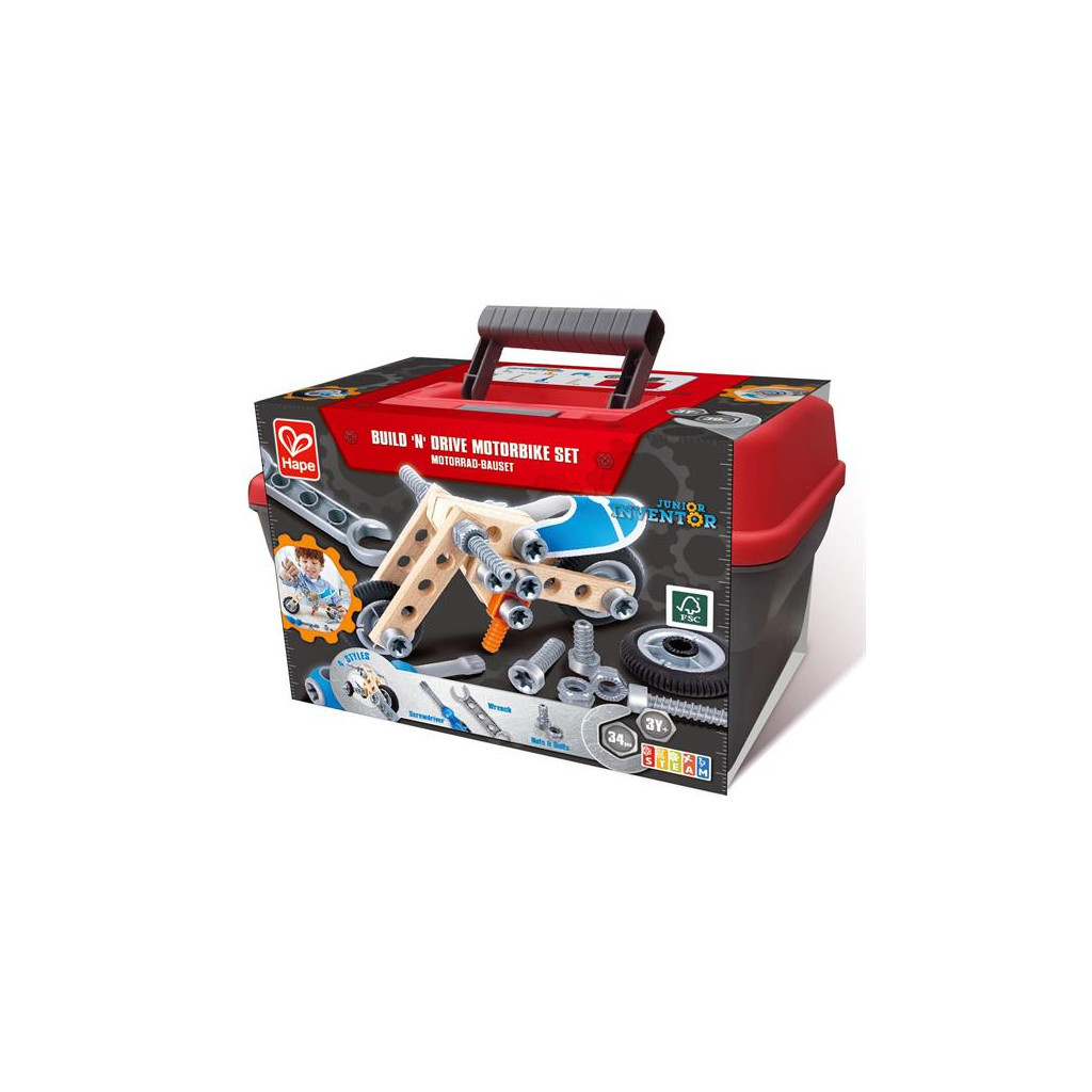Конструктор Hape Мотоцикл 34 деталі (E3037) - зображення 2