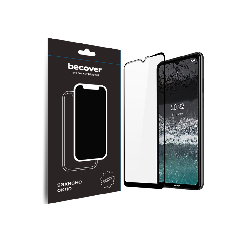 Скло захисне BeCover Nokia C21 Black (709741) - зображення 1