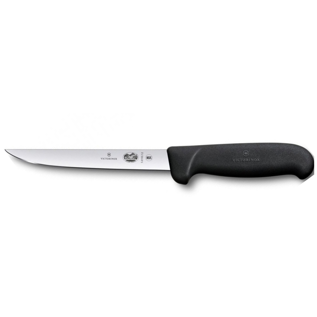 Кухонний ніж Victorinox Fibrox Boning 12 см Black (5.6103.12) - зображення 1