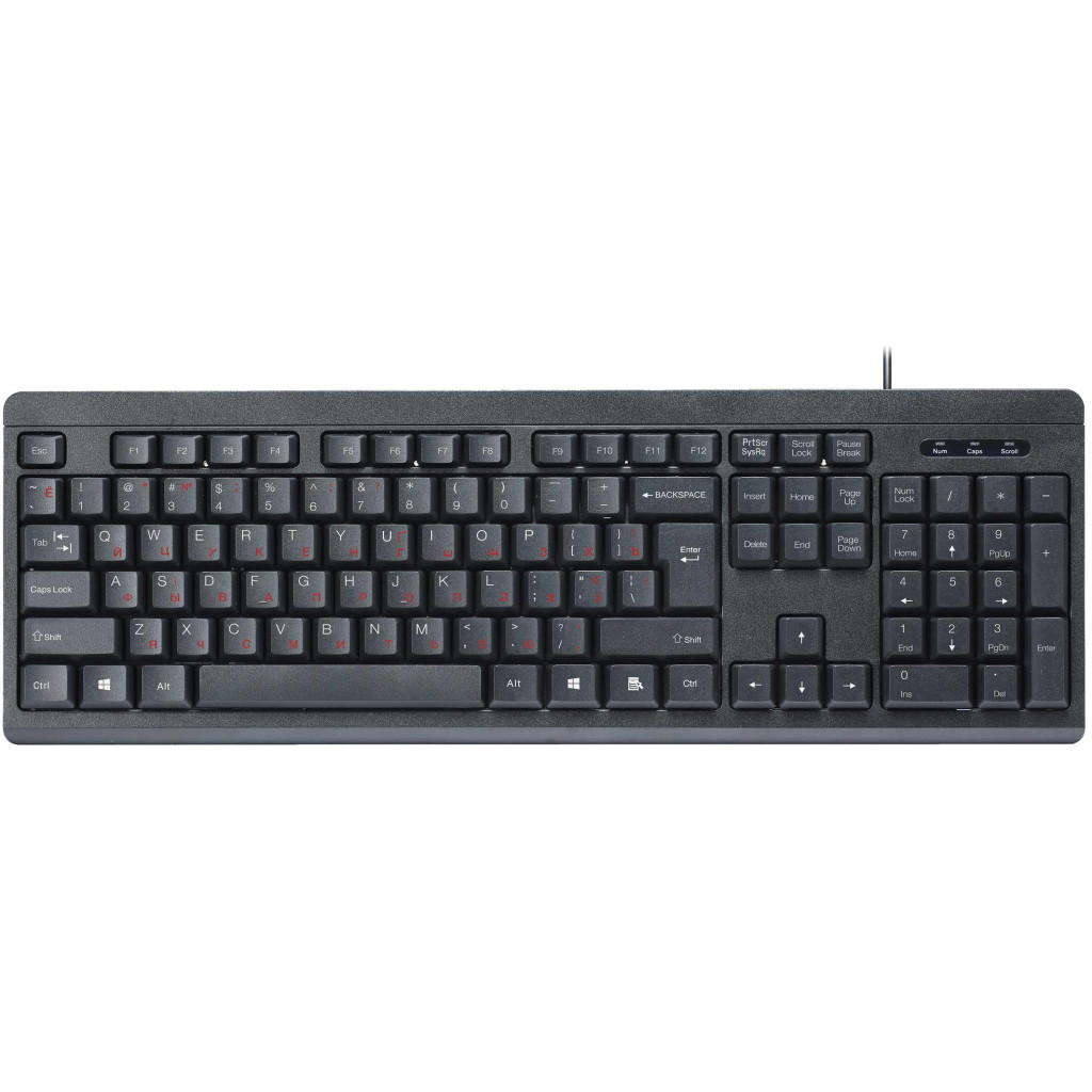 Клавіатура Maxxter KB-112-U USB Black (KB-112-U) - зображення 1