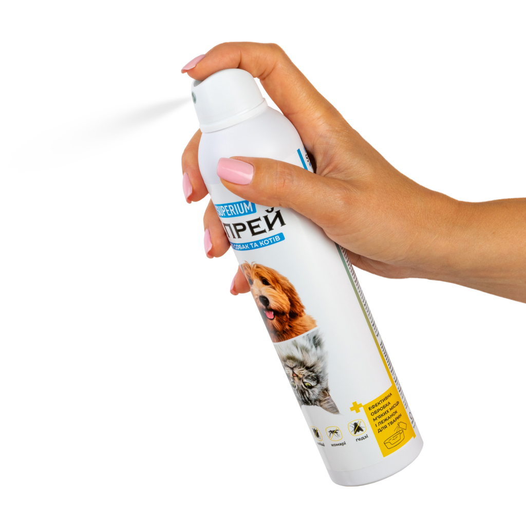 Спрей для тварин Superium від кліщів, бліх, комарів та ґедзів 300 мл (9129) - зображення 2