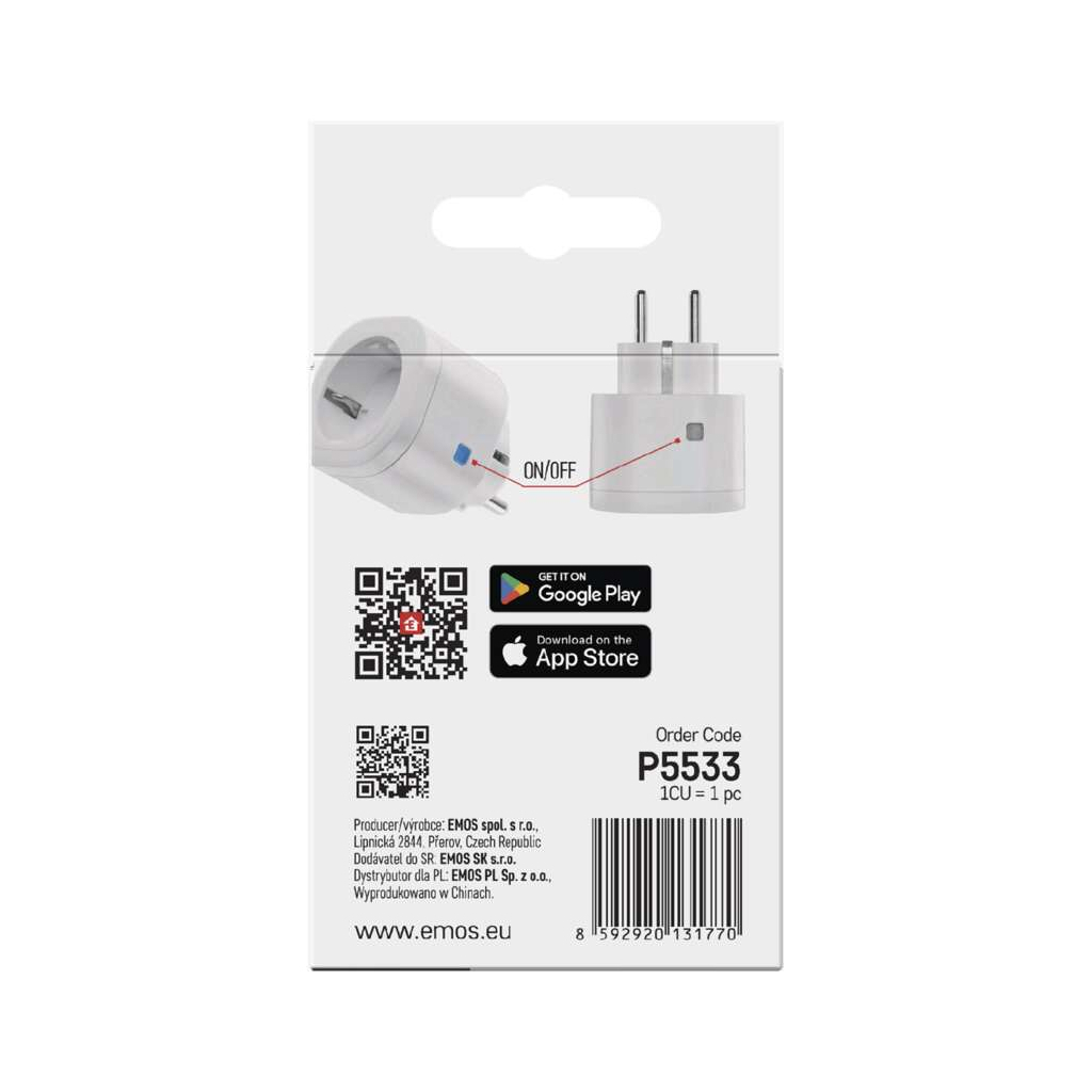 Розумна розетка WIFI P5533 GoSmart, ZigBee 3.0, IP44 EMOS (P5533) - изображение 10