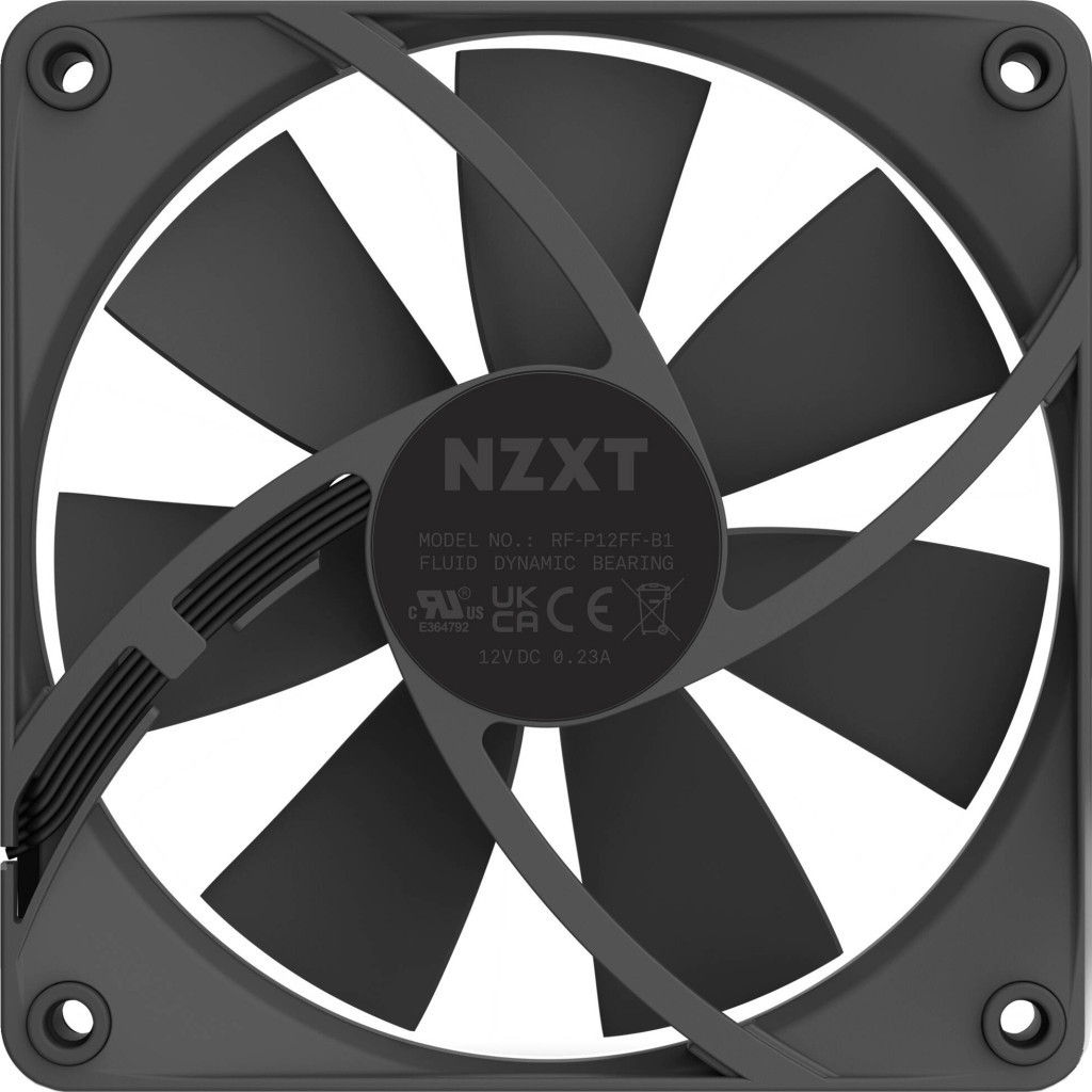 Кулер до корпусу NZXT F120P - 120mm Static Pressure Fans - Sin (RF-P12SF-B1) - зображення 8