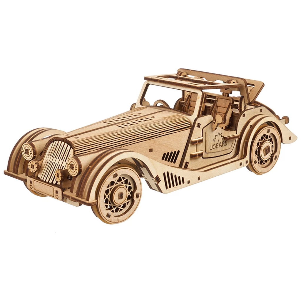 Конструктор Ugears механічний 3D Спорткар Спритна миша (70202) - зображення 1