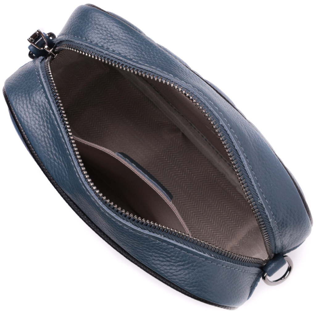 Сумка Vintage Шкіряна жіноча через плече на одне відділення Синя (22385) - зображення 6