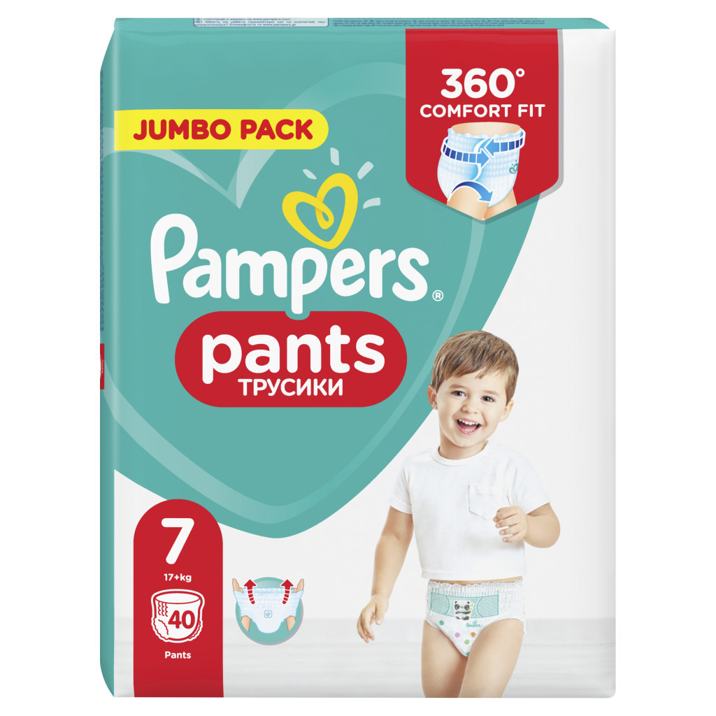 Підгузки Pampers трусики Pants Розмір 7 (17+ кг), 40 шт (8001841133737) - зображення 2