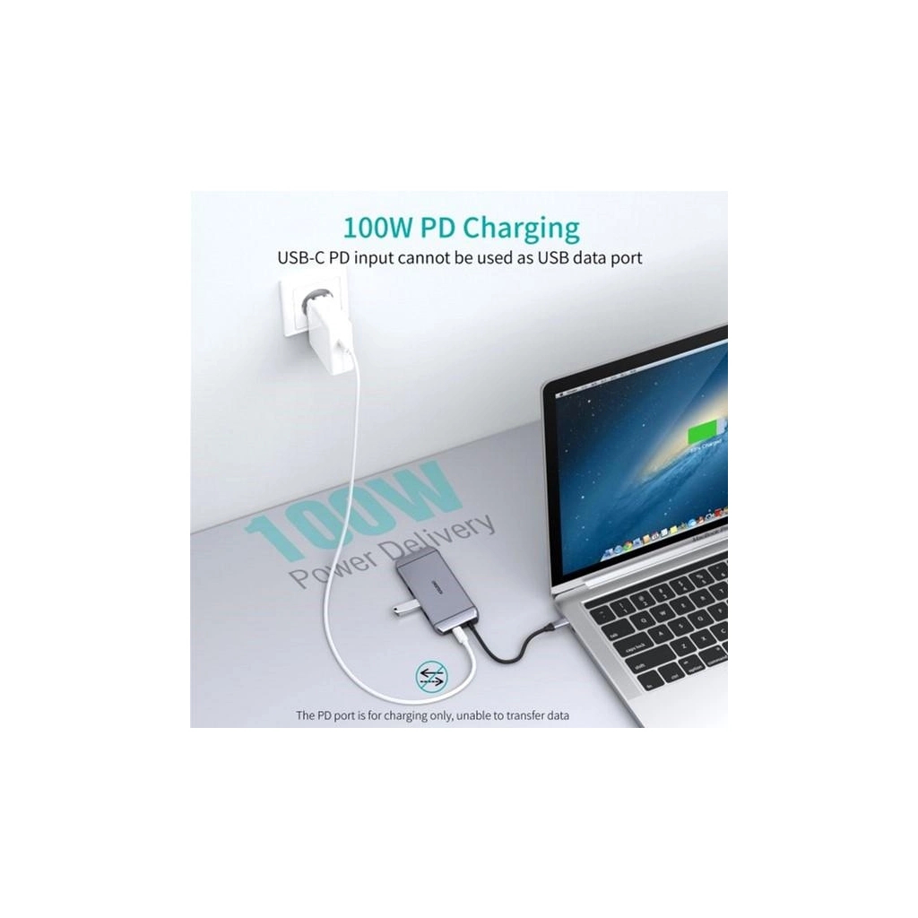Концентратор Choetech USB-C 9-in-1 (HUB-M15-GY) - изображение 5