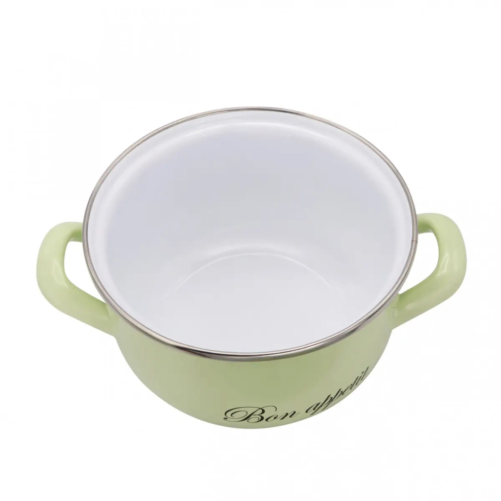 Каструля Interos емаль Бон Апетит 5,1л салатова (ІТ-2234В-22) - зображення 2