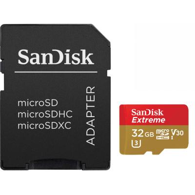 Карта пам'яті SanDisk 32GB microSD Class10 UHS-I V30 4K Extreme Action (SDSQXVF-032G-GN6AA) - зображення 1