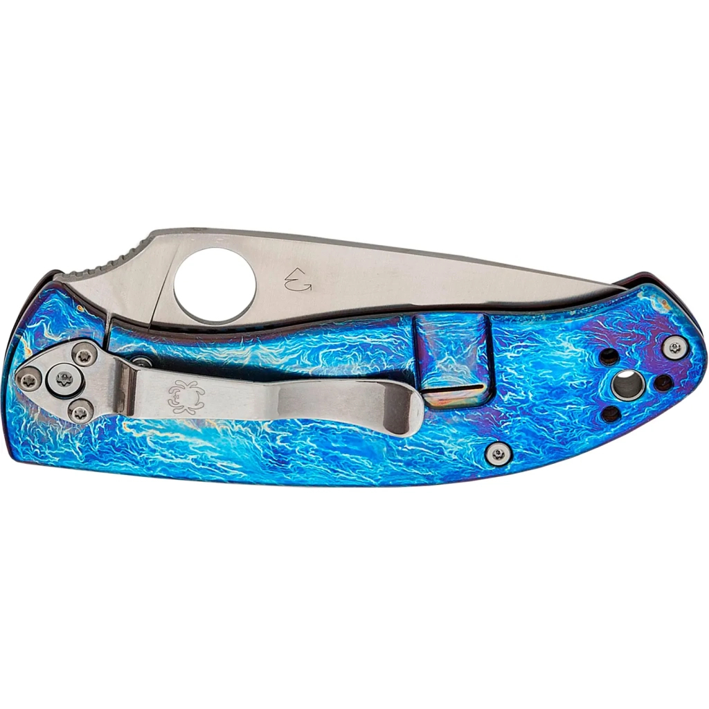 Ніж Spyderco Tenacious D2 Titanium Blue (C122TIBLD2P) - зображення 4