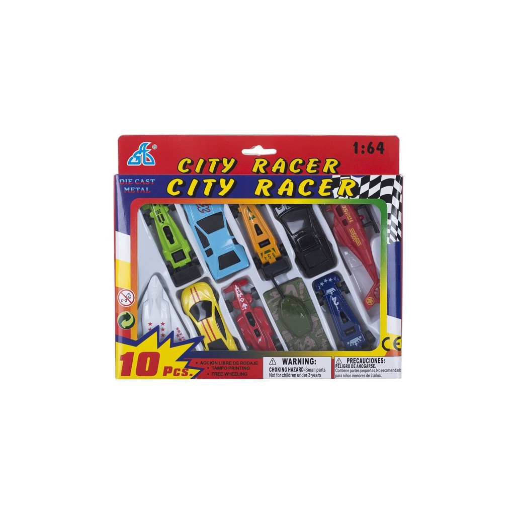 Спецтехніка GW Citi Racer 1:64 10 шт (92753-10PS) - зображення 1