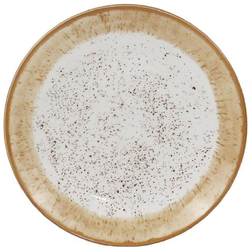 Тарілка Ardesto Siena, 19см, порцеляна, біло-жовтий (AR2919SBG) - зображення 1