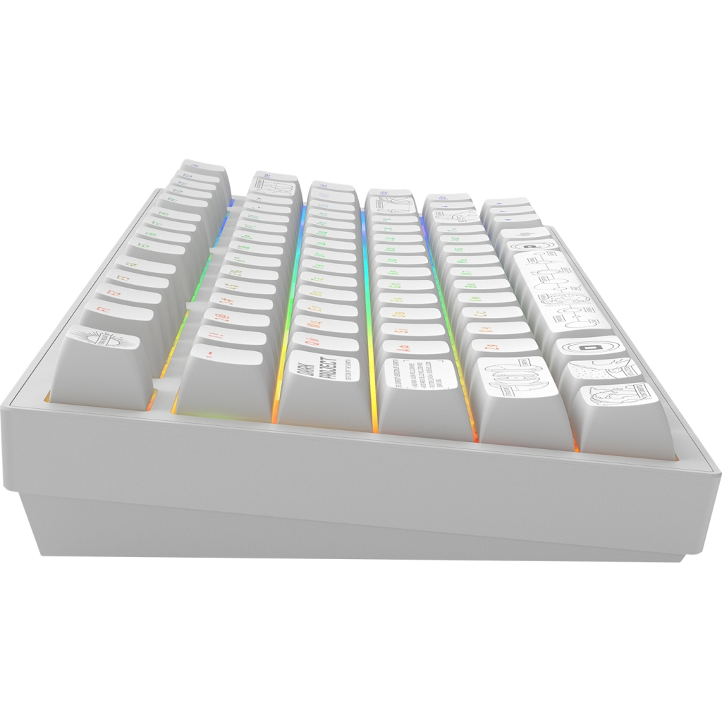 Клавіатура Dark Project ALU81 Terra Nova PBT RGB Mech G3MS Moonstone White (DPKB_NOVA_81_ANSI_WHITE_UA) - зображення 9