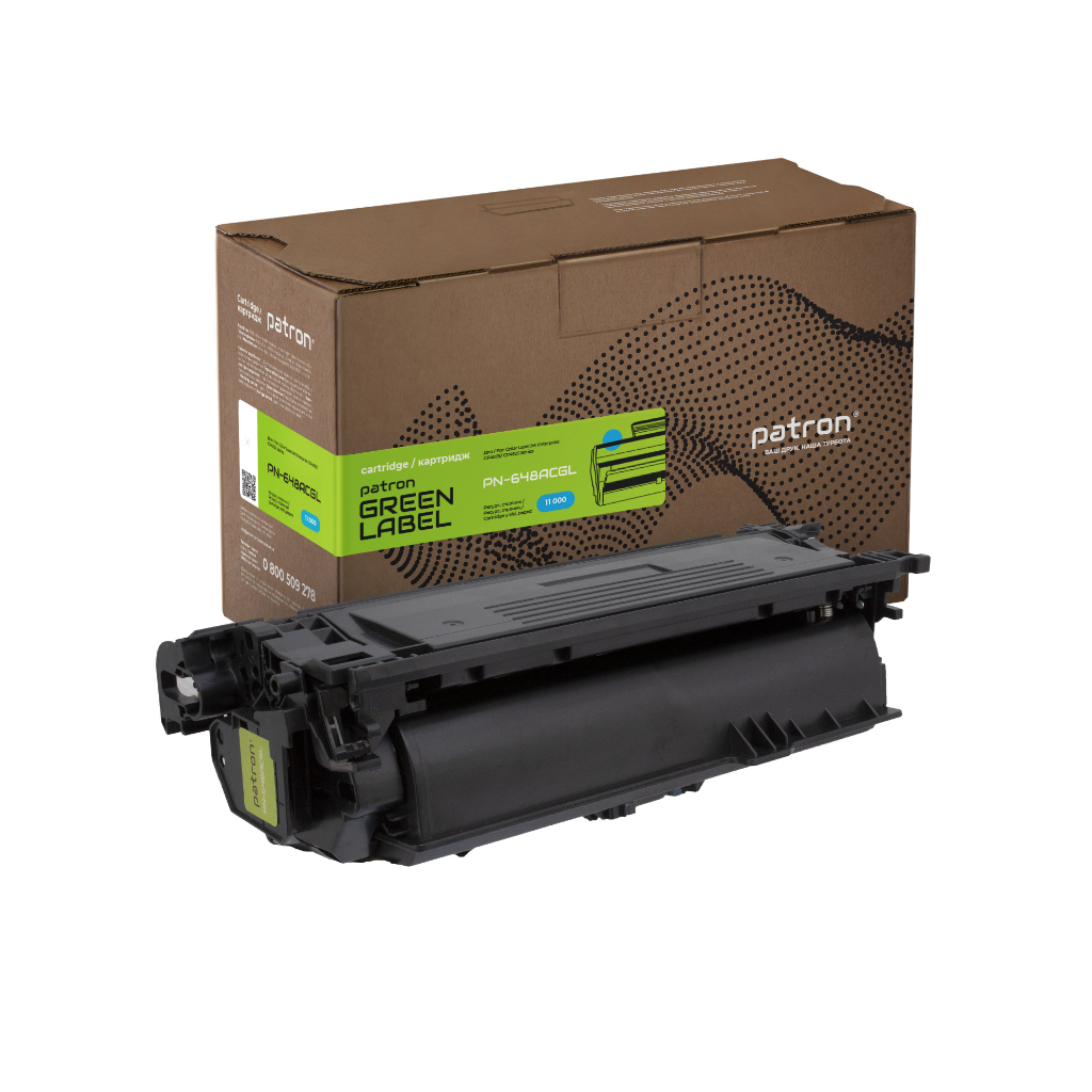 Картридж Patron HP 648A (CE261A) cyan Green Label (PN-648ACGL) - изображение 1