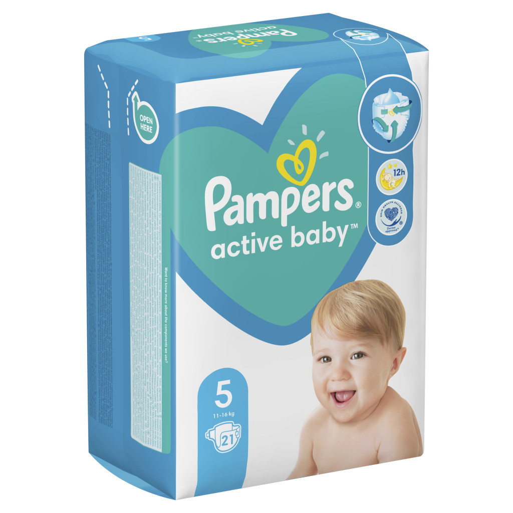 Підгузки Pampers Active Baby Junior Розмір 5 (11-16 кг), 21 шт (8006540033043) - зображення 3