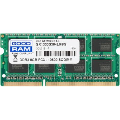 Модуль пам'яті для ноутбука SoDIMM DDR3 8GB 1333 MHz Goodram (GR1333S364L9/8G) - зображення 1