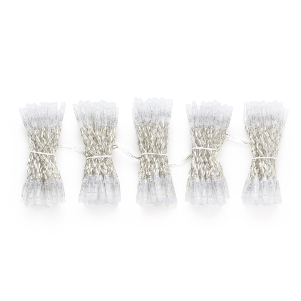 Гірлянда Twinkly PRO Smart LED Curtain RGB 250, AWG22, IP65, прозорий (TWP-CU-CA-05X50STP-T) - зображення 1