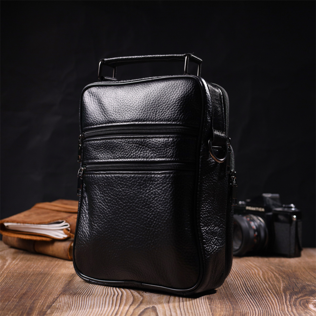 Сумка Vintage З натуральної шкіри Чорна (21953) - зображення 10