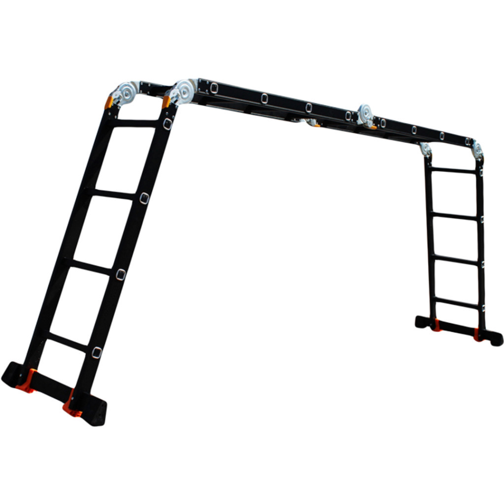 Драбина GTM трансформер 4*4сх. 1,17-4,6м анодований алюміній (KMP404A) - зображення 1