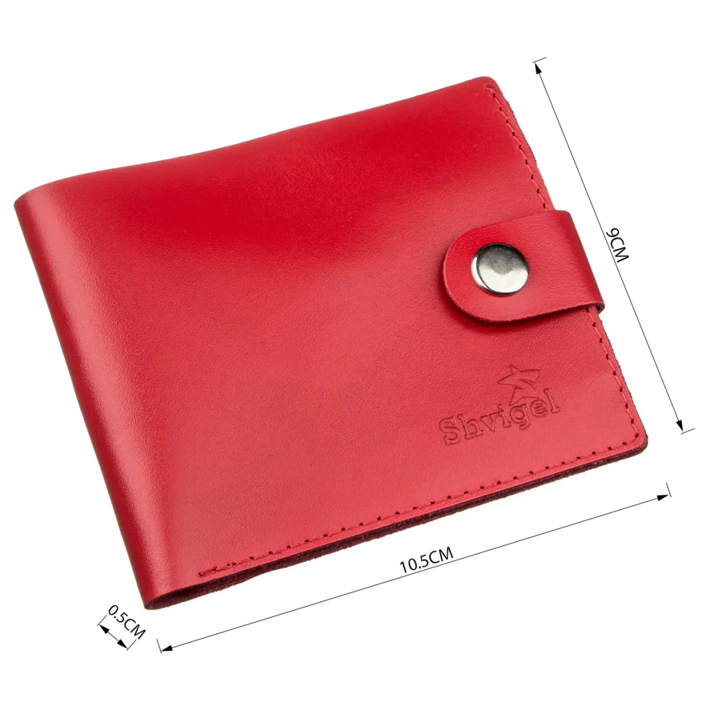Портмоне Shvigel Шкіряне Червоне (16210) - зображення 3