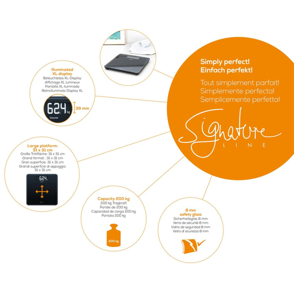 Ваги підлогові Beurer GS_400_LINE_BLACK - зображення 4