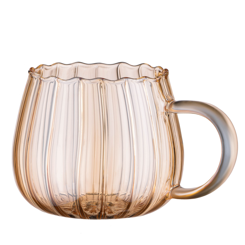 Набір чашок Ardesto Golden Moon 350мл, 2шт, боросилікатне скло, прозора (AR2635BGG) - изображение 2