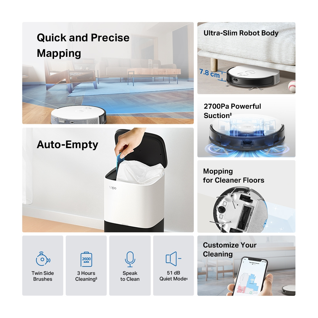 Пилосос TP-Link Tapo RV20 Mop Plus - зображення 5