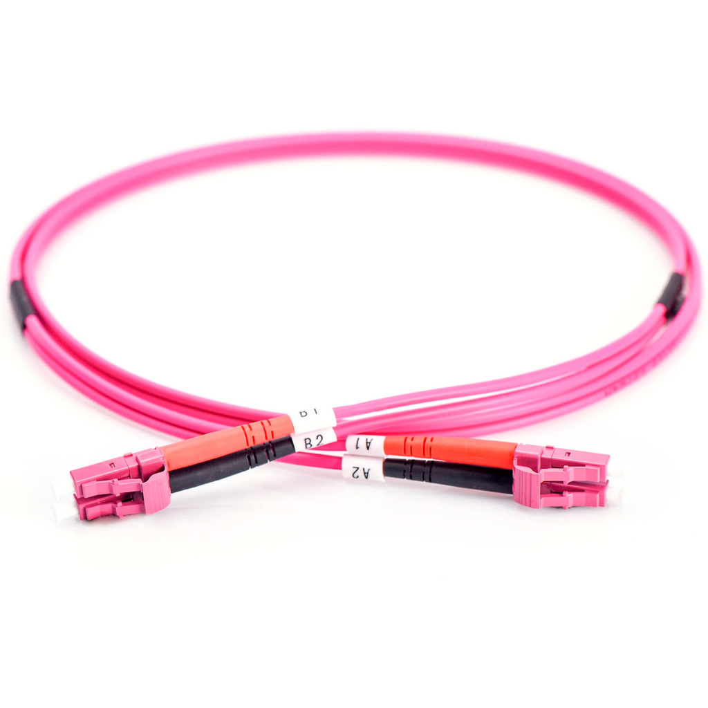 Оптичний патчкорд Digitus LC/UPC-LC/UPC, 50/125 OM4 (Multimode), duplex, 3m (DK-2533-03-4) - изображение 1