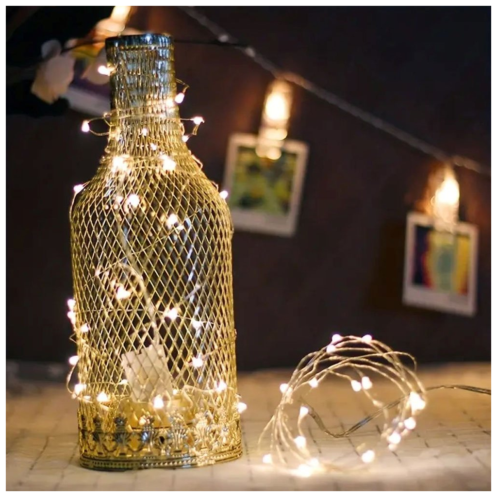 Гірлянда ColorWay Струна LED 50 5 м теплий колір 3 AA Battery (CW-G-50L5NB) - зображення 10