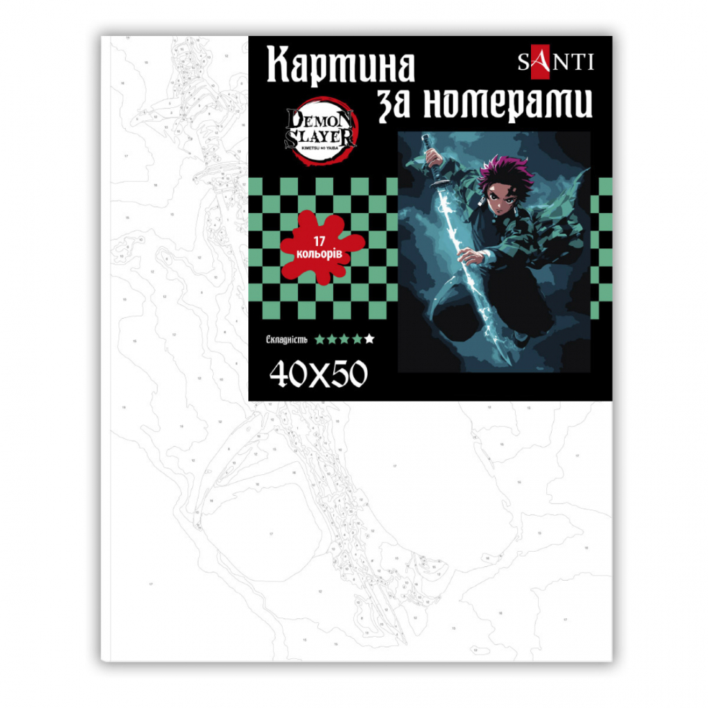 Картина по номерам Santi Demon Slayer Tanjiro Kamado 40х50 см (954418) - зображення 2