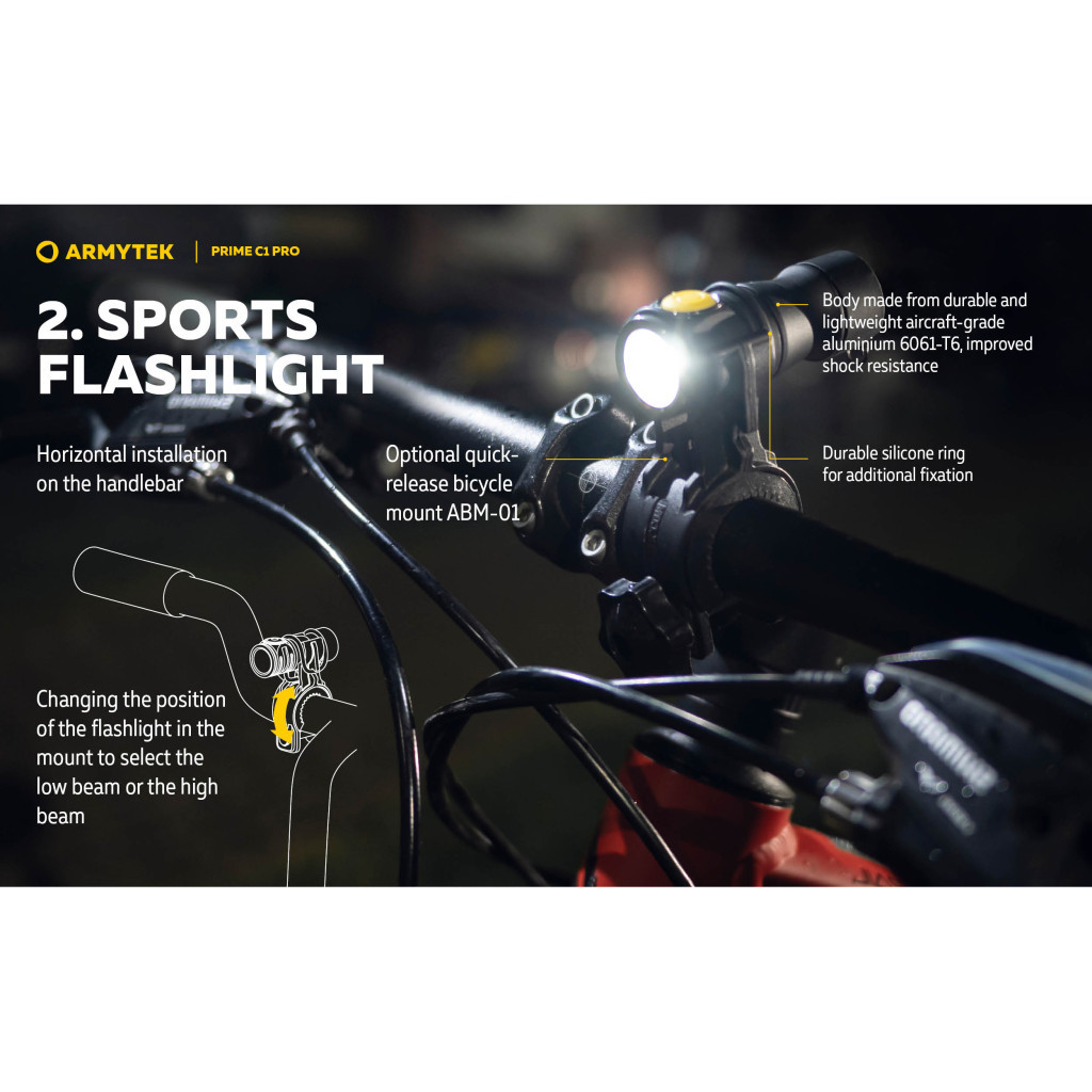 Ліхтар Armytek Prime C1 Pro Marnet USB Warm (F07901W) - зображення 8