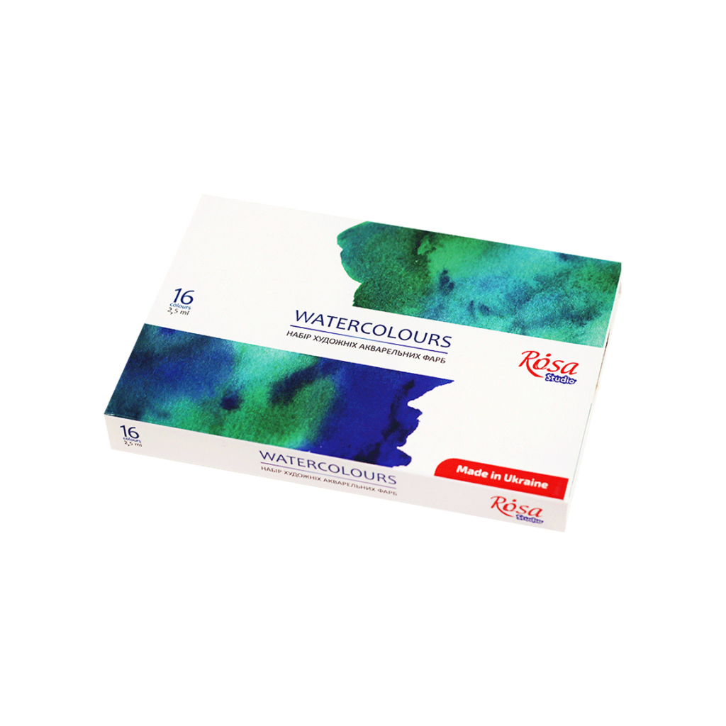 Акварельні фарби Rosa Studio 16 кольорів (4823098518044) - зображення 1